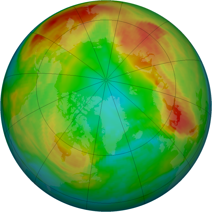 Arctic ozone map for 17 February 2000